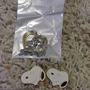 Snoopy necklace with snoopy earrings
